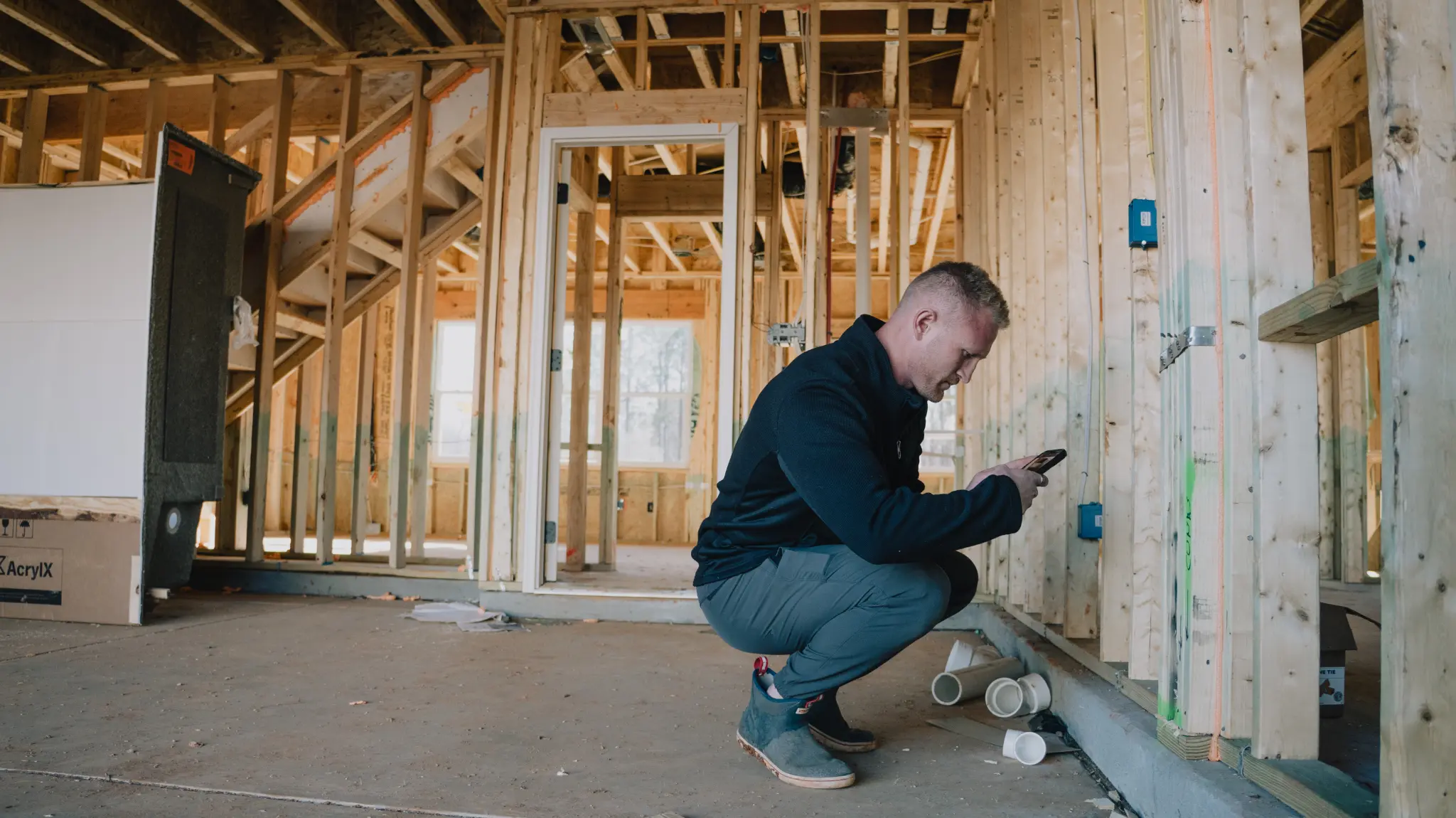 Protect Your Family from Lead Paint Hazards Open framing and rough-ins visible during construction